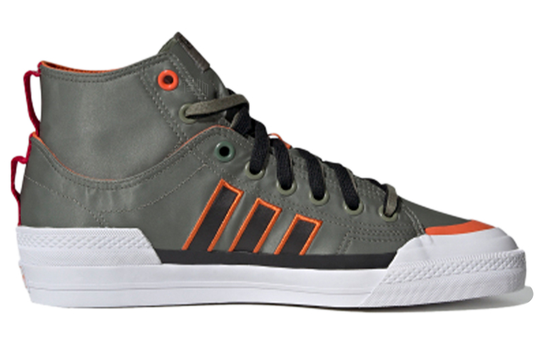 Кеды adidas originals NIZZA Hi Dl (зелено-белые) — фото 2