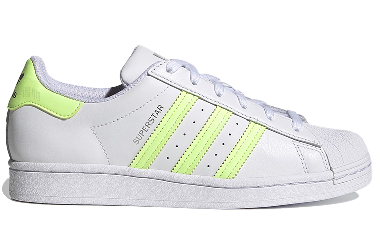 Женские кеды adidas originals SUPERSTAR (бело-зеленые) — фото 2