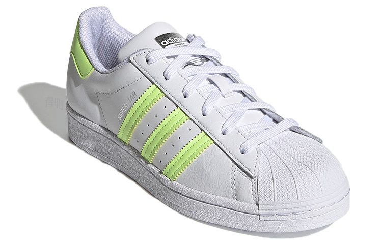 Женские кеды adidas originals SUPERSTAR (бело-зеленые) — фото 3