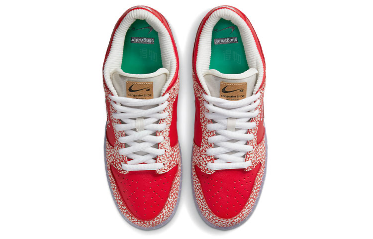 Кеды Nike x Stingwater Dunk SB og qs "magic mushroom" (красно-белый) — Красный / белый — фото 4