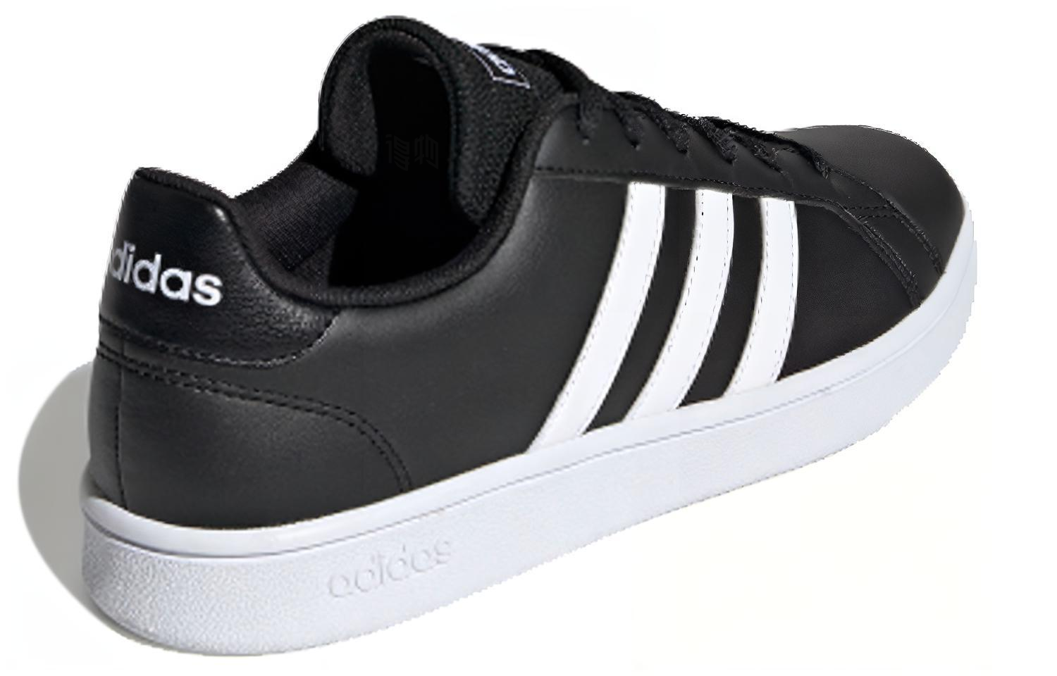 Женские кеды adidas neo GRAND COURT Base (черно-белые) — Чёрный / белый — фото 4
