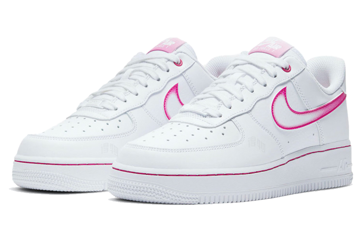 Женские кеды Nike Air Force 1 Low (бело-розовый) — Белый / розовый — фото 2
