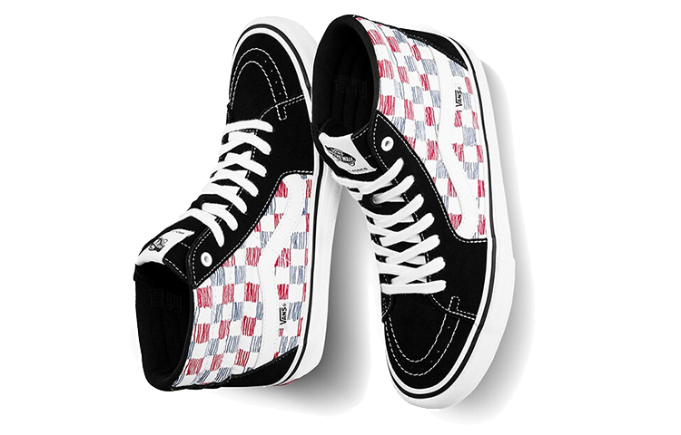 Кеды Vans SK8 Pro (черно-красно-синие) — фото 5