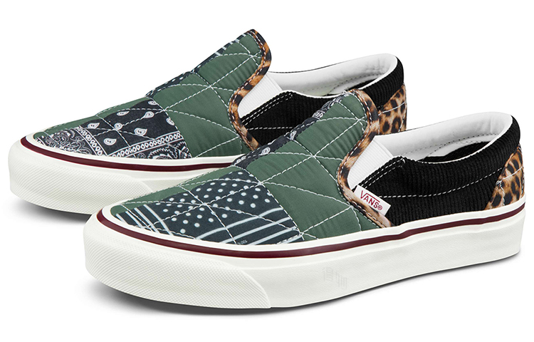 Унисекс кеды Vans Style 98 (зеленые с леопардовым принтом) — фото 2