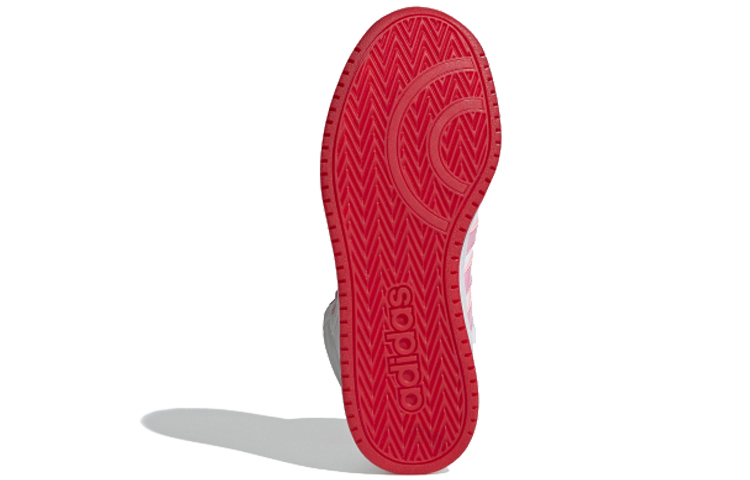 Женские кеды adidas neo Hoops 2.0 Mid (бело-розовые) — фото 5