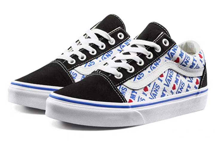 Кеды Vans Old Skool (черно-синие) — фото 2