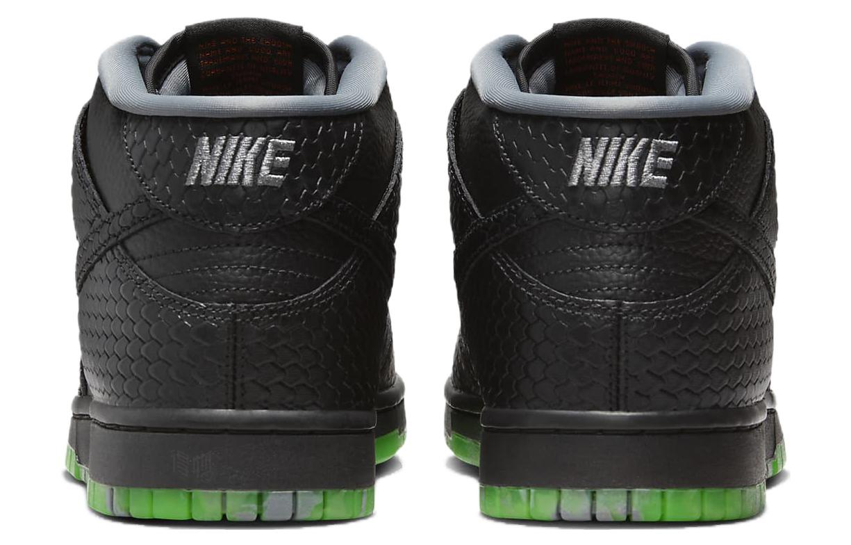 Мужские кроссовки Nike Dunk Premium (черно-зеленые) — фото 5