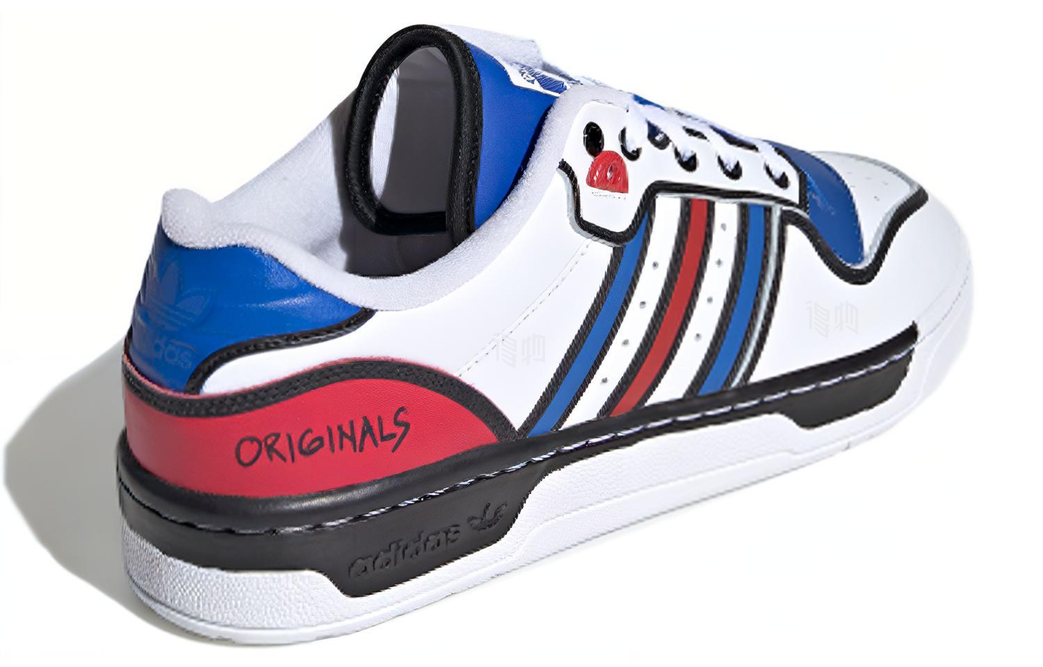 Кеды adidas originals Rivalry Low (бело-красно-синие) — фото 4