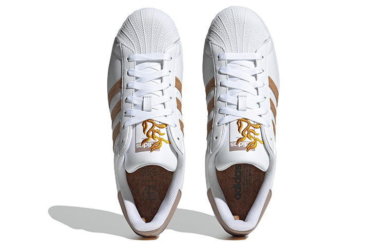 Кеды adidas originals SUPERSTAR (белый / коричневый) — фото 4