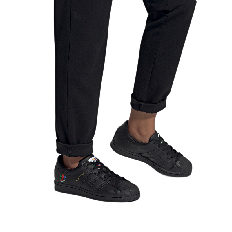 Женские кеды adidas originals Superstar (черные) — фото 7