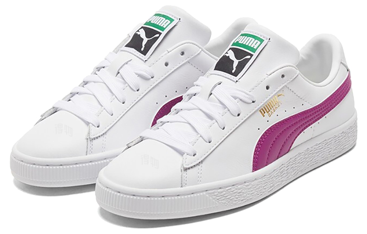 Кеды PUMA Basket Classic Xxi (бело-фиолетовые) — фото 3