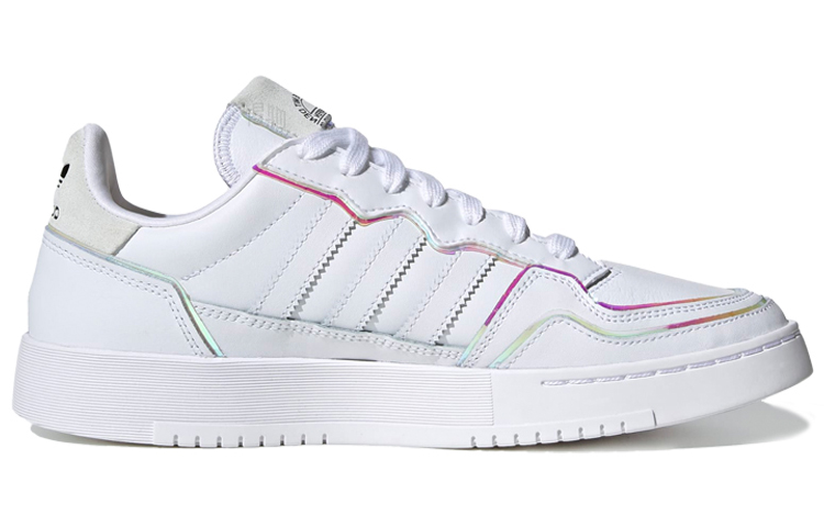 Женские кеды adidas originals Super Court (белые с цветными деталями) — 白/彩 — фото 2