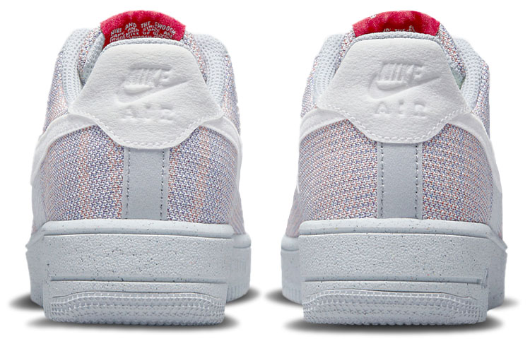 Мужские кроссовки Nike Air Force 1 (серо-бело-красный) — фото 5