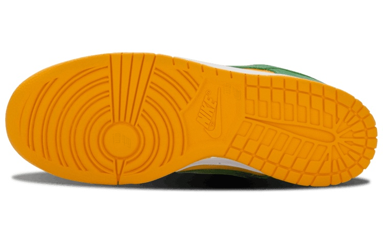 Мужские кроссовки Nike Dunk SB Bucks (зелено-желтые) — Белый / зелёный — фото 4