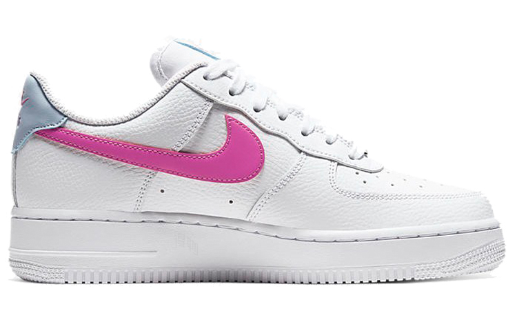 Женские кроссовки Nike Air Force 1 (бело-розово-синие) — Розовый / белый / синий — фото 2