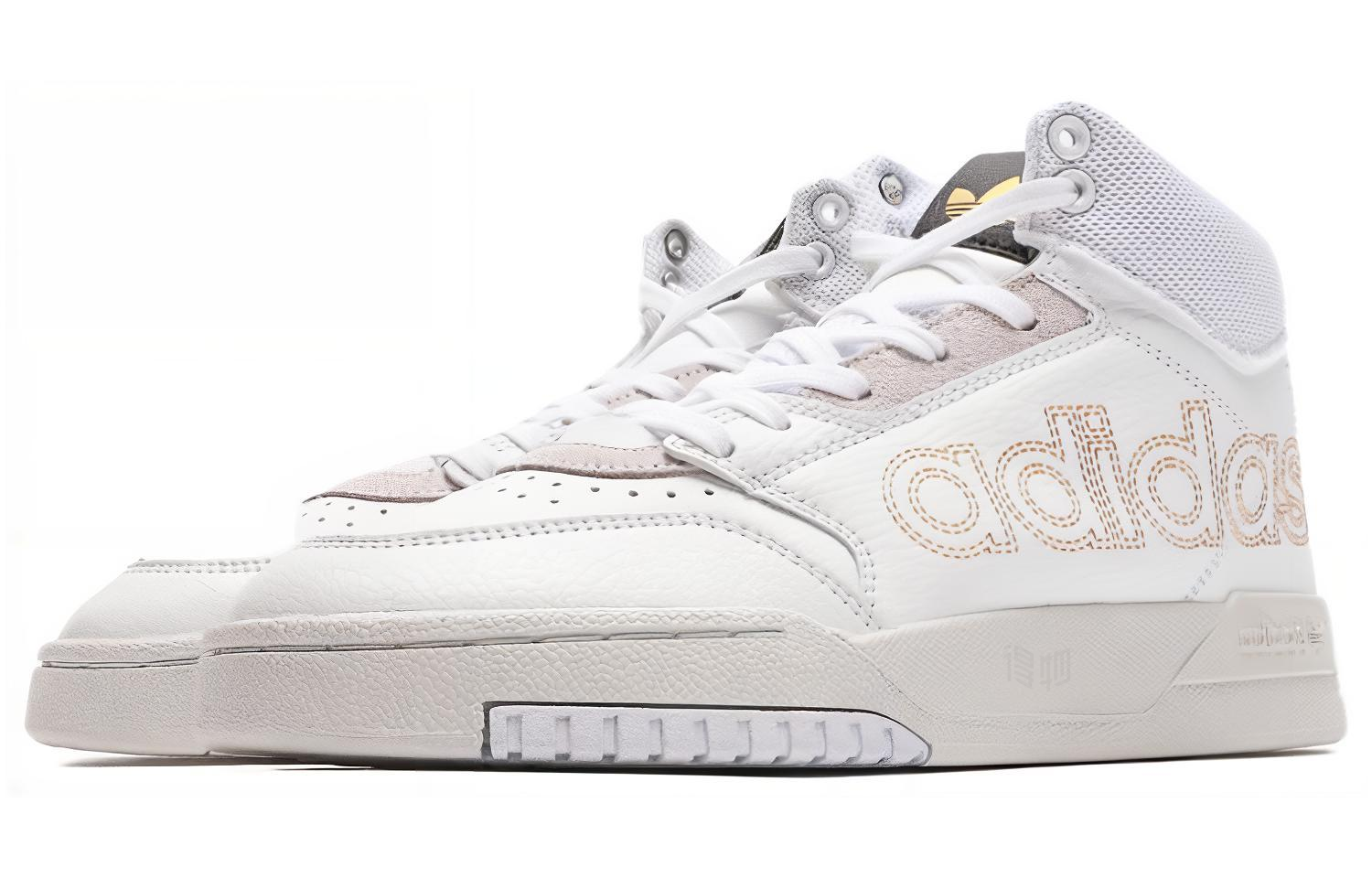 Мужские кеды adidas originals Drop Step XL (бело-золотые) — фото 3