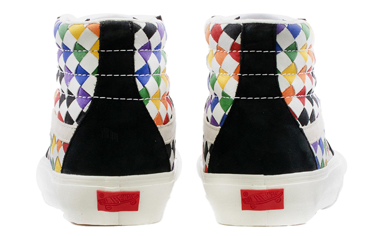Кеды Vans SK8 VLT LX (разноцветные) — 彩虹编织棋盘格 — фото 5