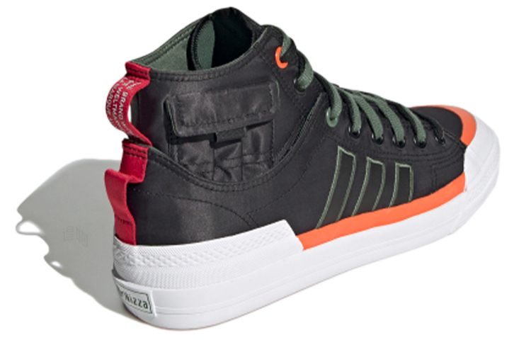 Высокие кеды adidas originals Nizza Hi DL Hi Dl (сине-бело-оранжевые) — Синий / белый / оранжевый / зелёный — фото 4