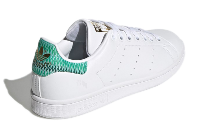 Женские кеды adidas STAN SMITH (бело-золото-зеленые) — фото 4