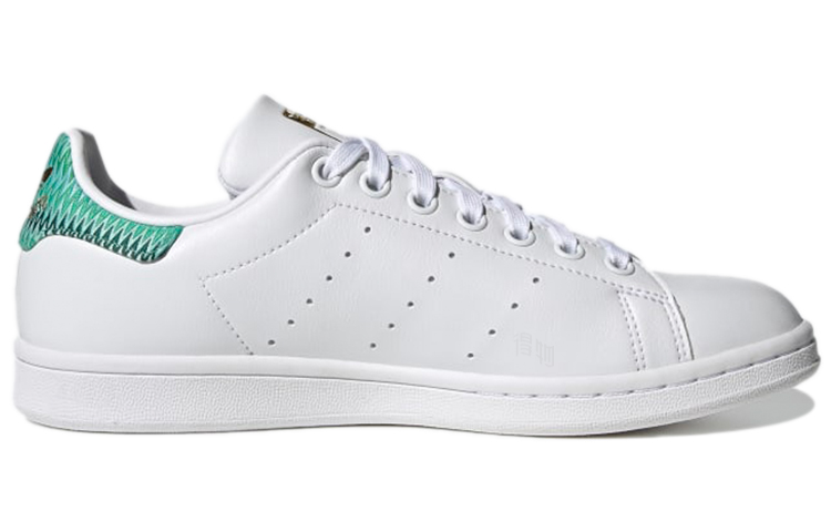 Женские кеды adidas STAN SMITH (бело-золото-зеленые) — фото 2