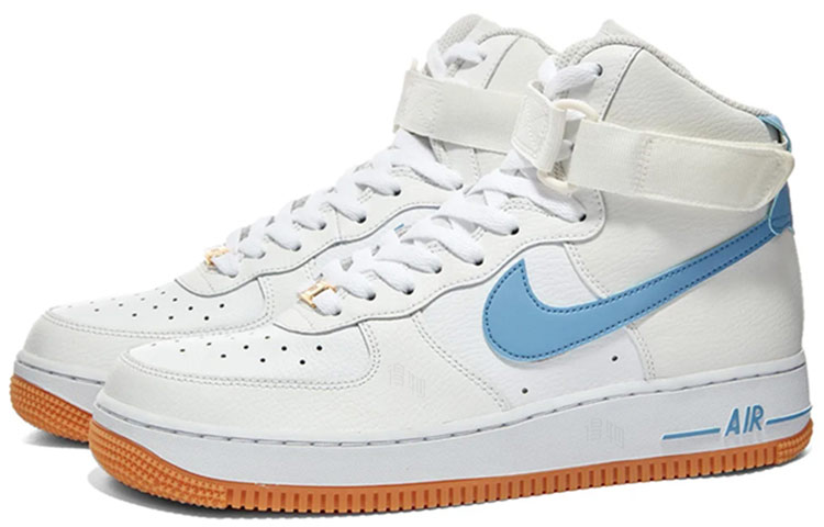 Женские кеды Nike Air Force 1 (бело-синие) — Белыйсиний — фото 2