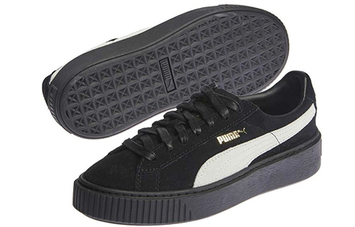 Женские кеды PUMA Suede Platform Core (черно-белые) — фото 6