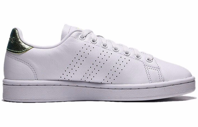 Женские кеды adidas Advantage (бело-зеленые) — фото 2