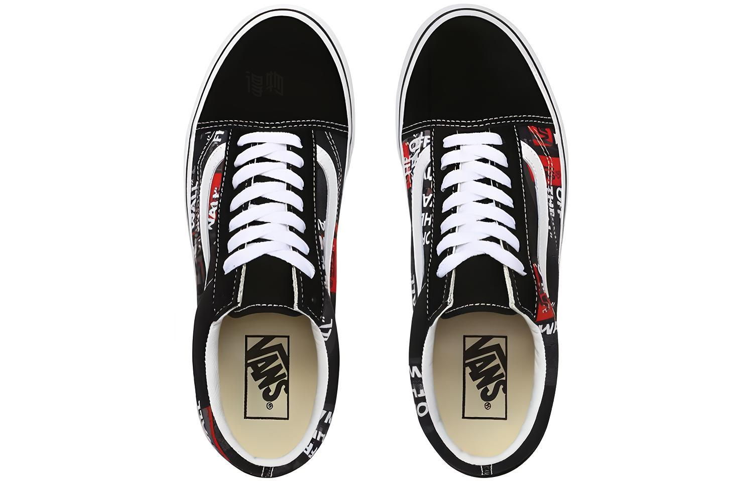 Кеды Vans Old Skool (черно-красный) — фото 4