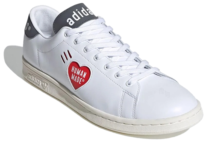 Кеды adidas x HUMAN MADE Stan Smith (серо-бело-красные) — фото 2