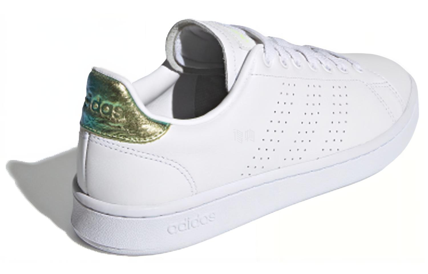 Женские кеды adidas Advantage (бело-зеленые) — фото 4