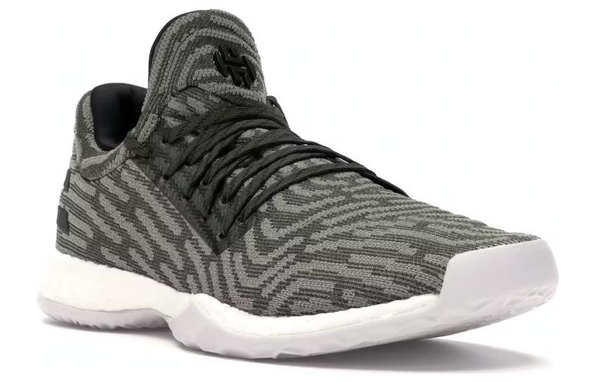 Мужские кроссовки adidas Harden LS Olive (серые) — фото 3