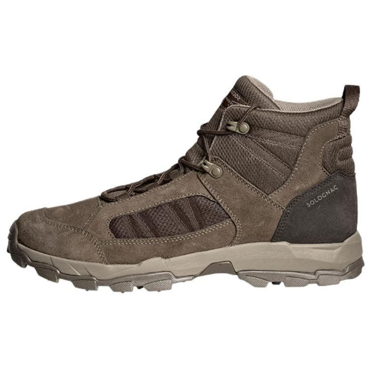 DECATHLON Slip Resistant Abrasion Resistant Mid top Mountaineering Shoes Men’s Brown