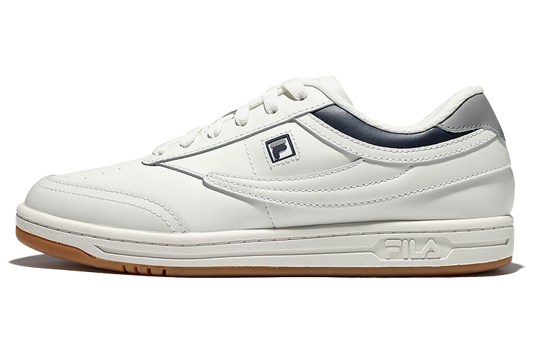 FILA Casual Low top Skateboard Shoes Unisex White Blue Korean Style