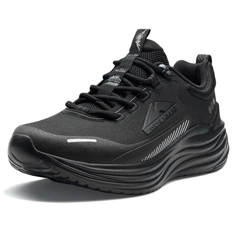 XTEP Lightweight Abrasion Resistant Low top Hiking Shoes Men’s Black
