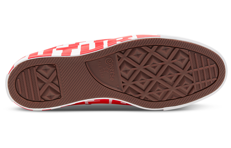 Кеды Converse Chuck Taylor All Star (белые с красным) — Белый / красный — фото 6