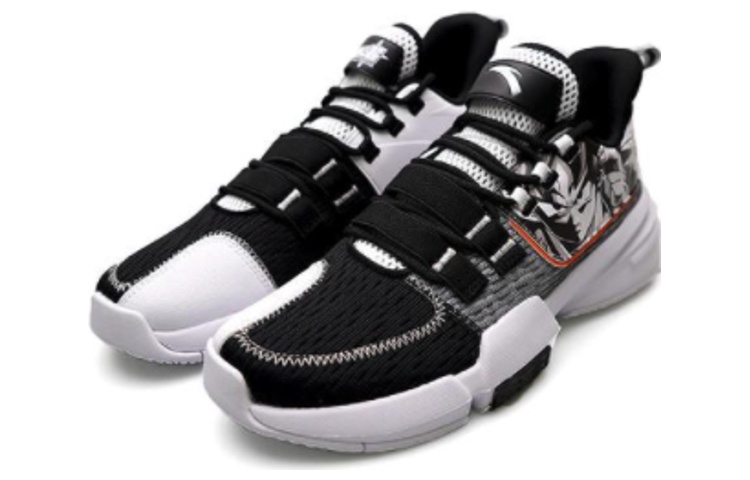 ANTA Basketball Shoes Men’s Low Top Black/White