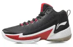 Li Ning Power 4 Airspace 4 Cushioning Mid top Basketball Shoes Unisex Black Red