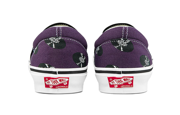 Слипоны Vans x Wacko Maria Classic Slip-On LX (фиолетовые) — фото 5