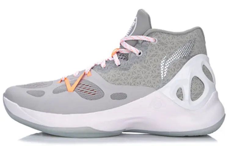 Li Ning SONIC 5 Mid top Basketball Shoes Men's Microcrystalline Gray