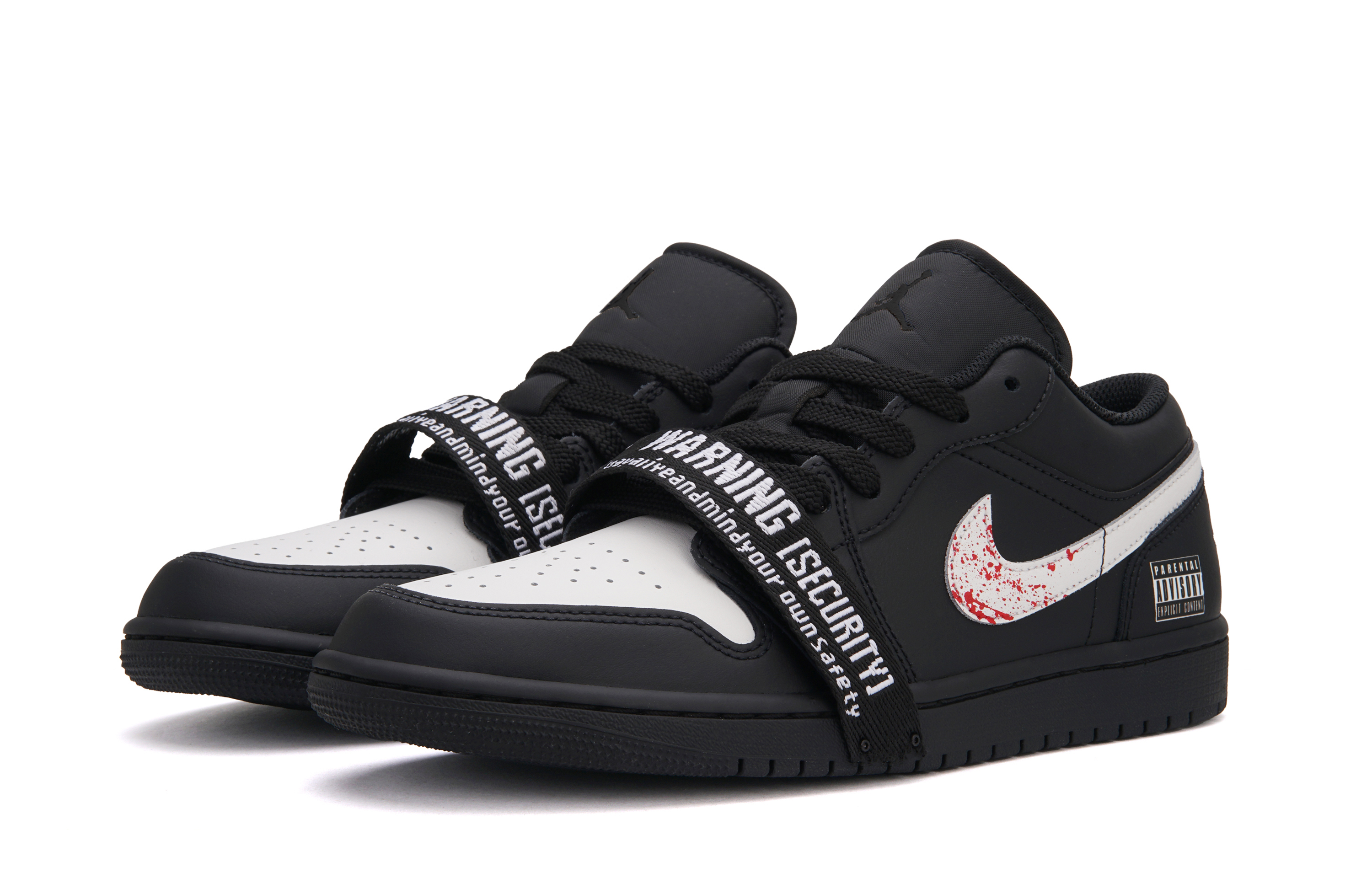 Jordan Air Jordan 1 Border Ronin Low top Vintage Basketball Shoes Men’s Black White