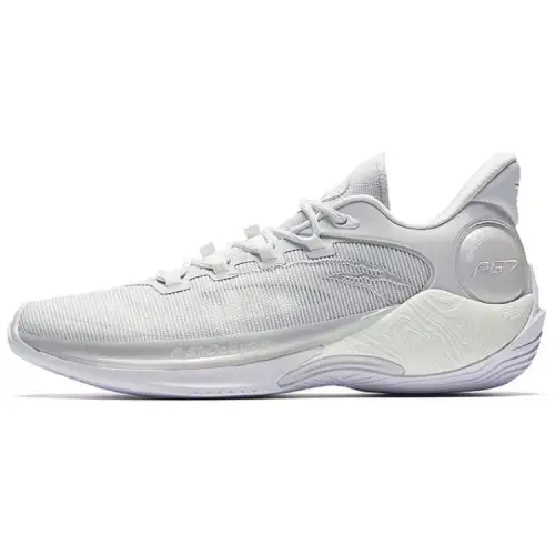 Anta Slip Resistant Abrasion Resistant Slip Resistant Abrasion Resistant Mid top Basketball Shoes Men's Gray White
