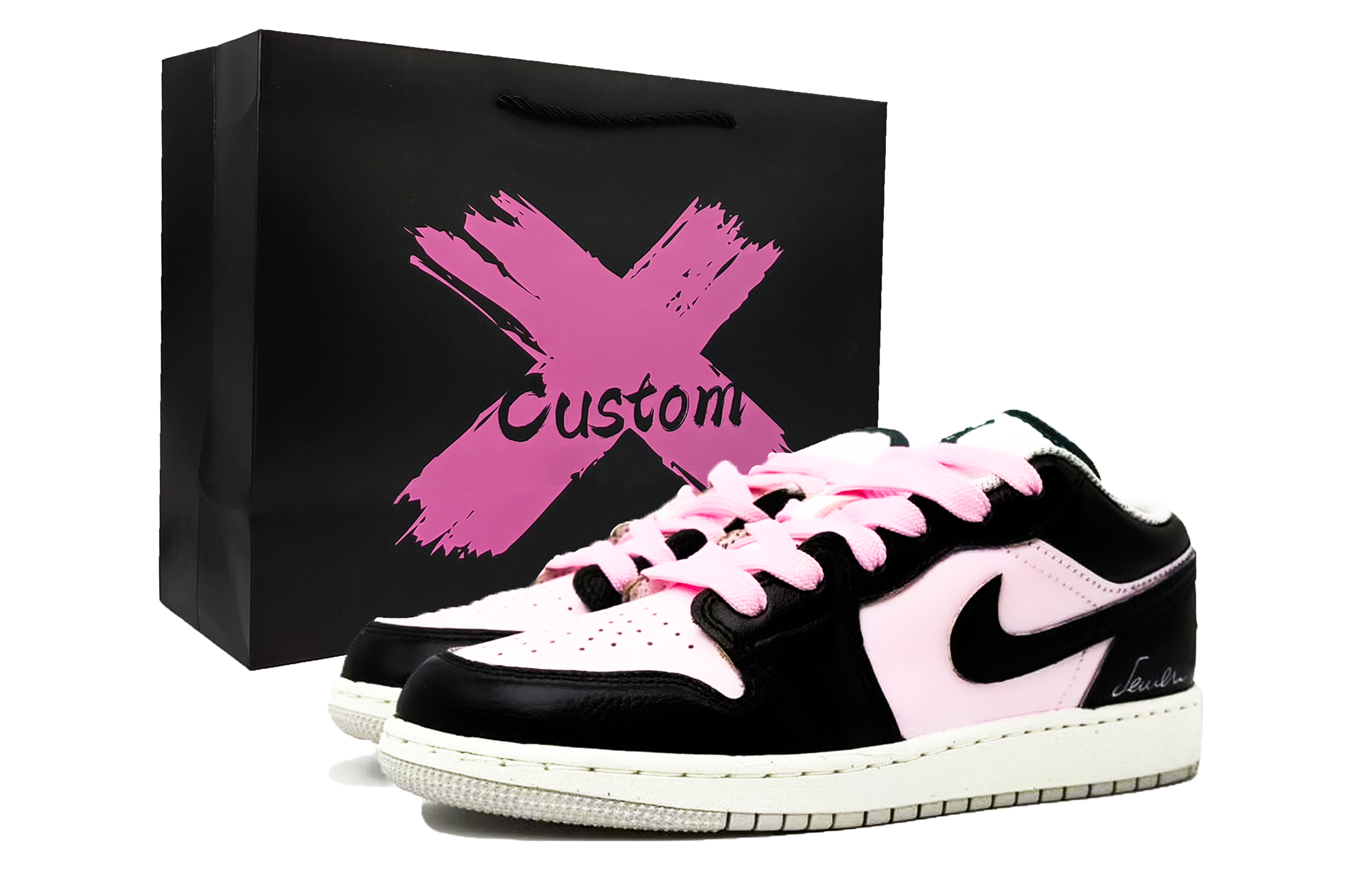 Jordan Air Jordan 1 Abrasion Resistant Abrasion Resistant Low top Vintage Basketball Shoes Women’s Pink
