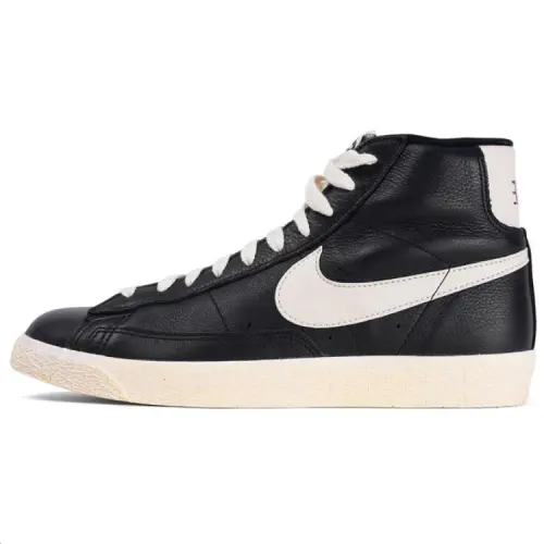 Nike Blazer Mid Slip Resistant Abrasion Resistant Mid top Skateboard Shoes Women's Black White