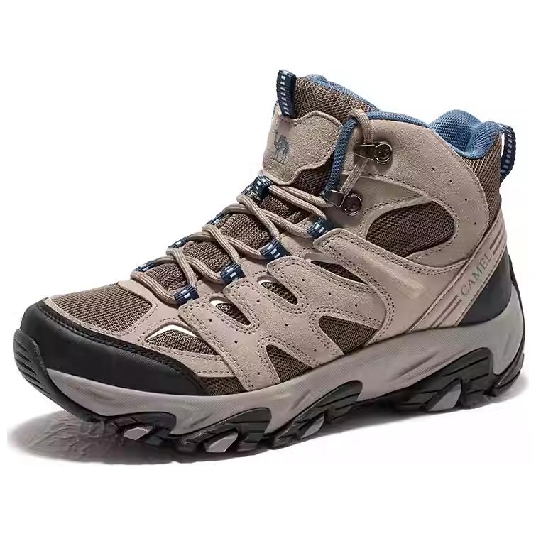 CAMEL Triumph Mesh, Split Suede Slip Resistant, Abrasion Resistant, Waterproof High top Mountaineering Shoes Women’s