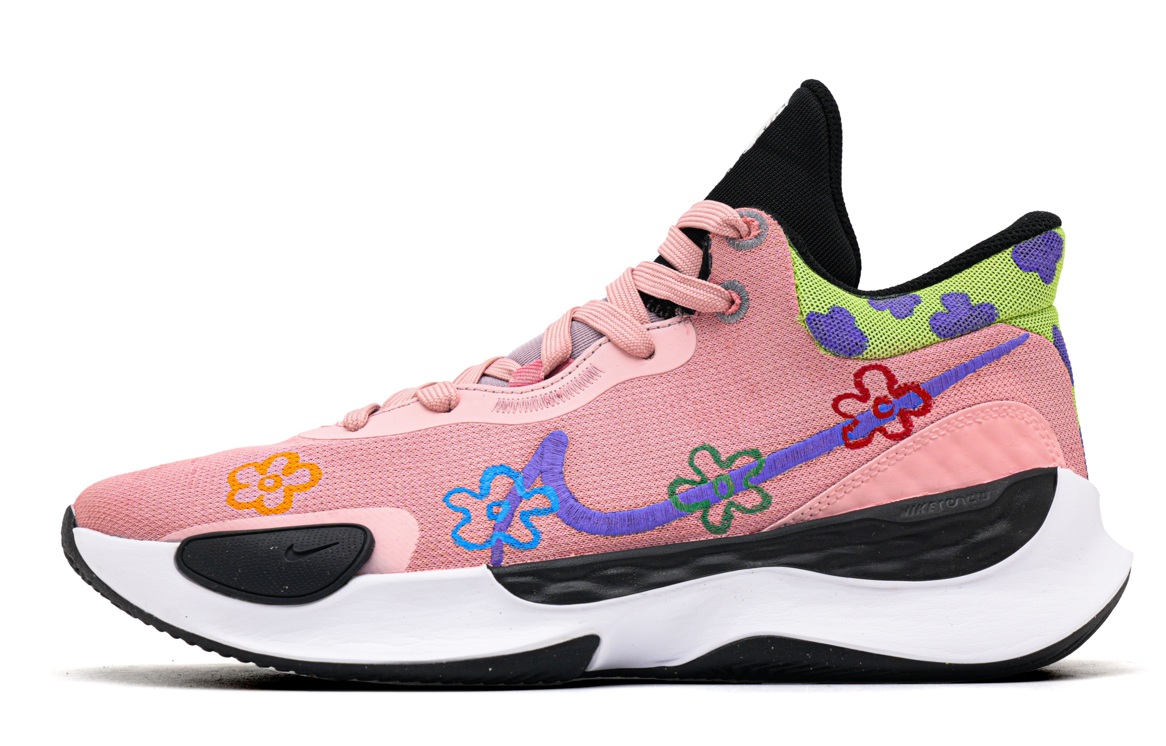 Nike Renew Elevate 3 Heartbeat Moment Lightweight Anti Slip Low top Basketball Shoes Men’s Yellow Pink
