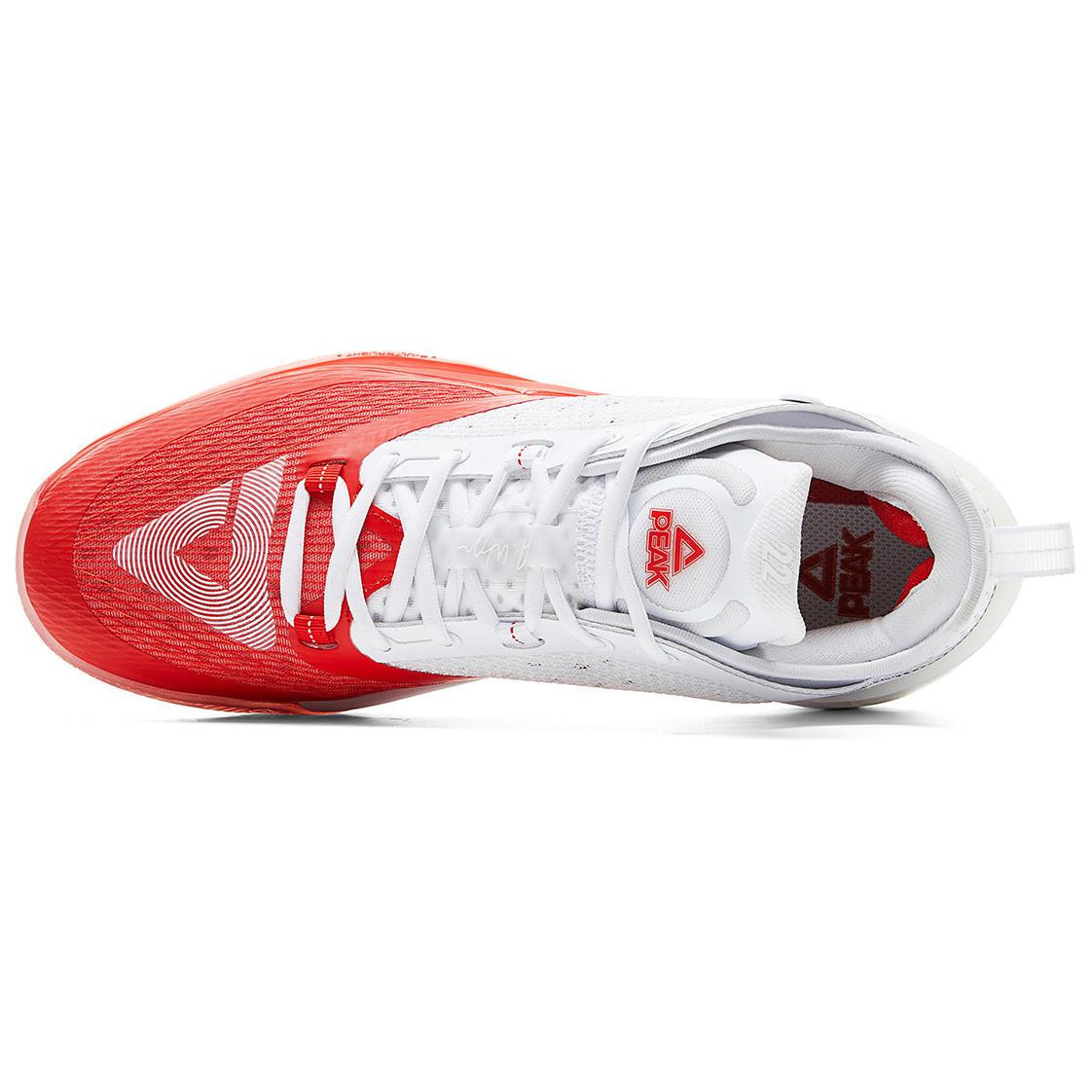 PEAK Wiggins AW2 Cushioning Slip Resistant Abrasion Resistant Rebound Low top Basketball Shoes Men’s White Red