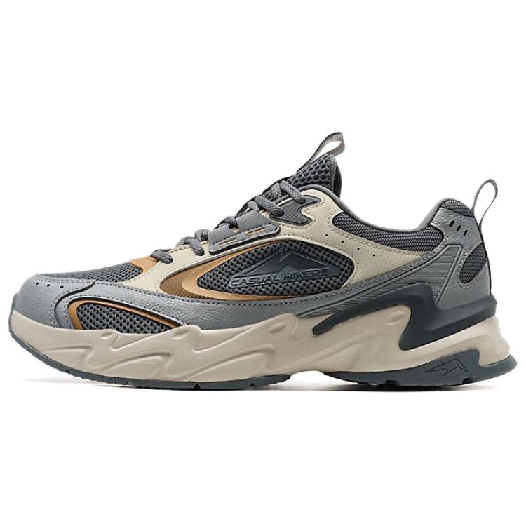 XTEP Lightweight Abrasion Resistant Low top Hiking Shoes Men’s Gray