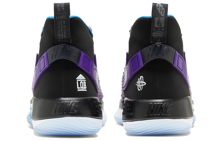 Мужские кроссовки Nike AlphaDunk (черный / фиолетовый / синий) — Чёрный / фиолетовый / синий — фото 5