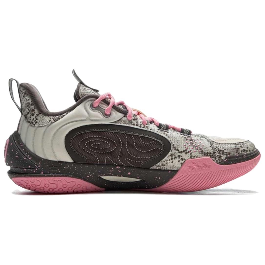 Li Ning Cushioning Slip Resistant Abrasion Resistant Low top Basketball Shoes Men’s White Black Pink