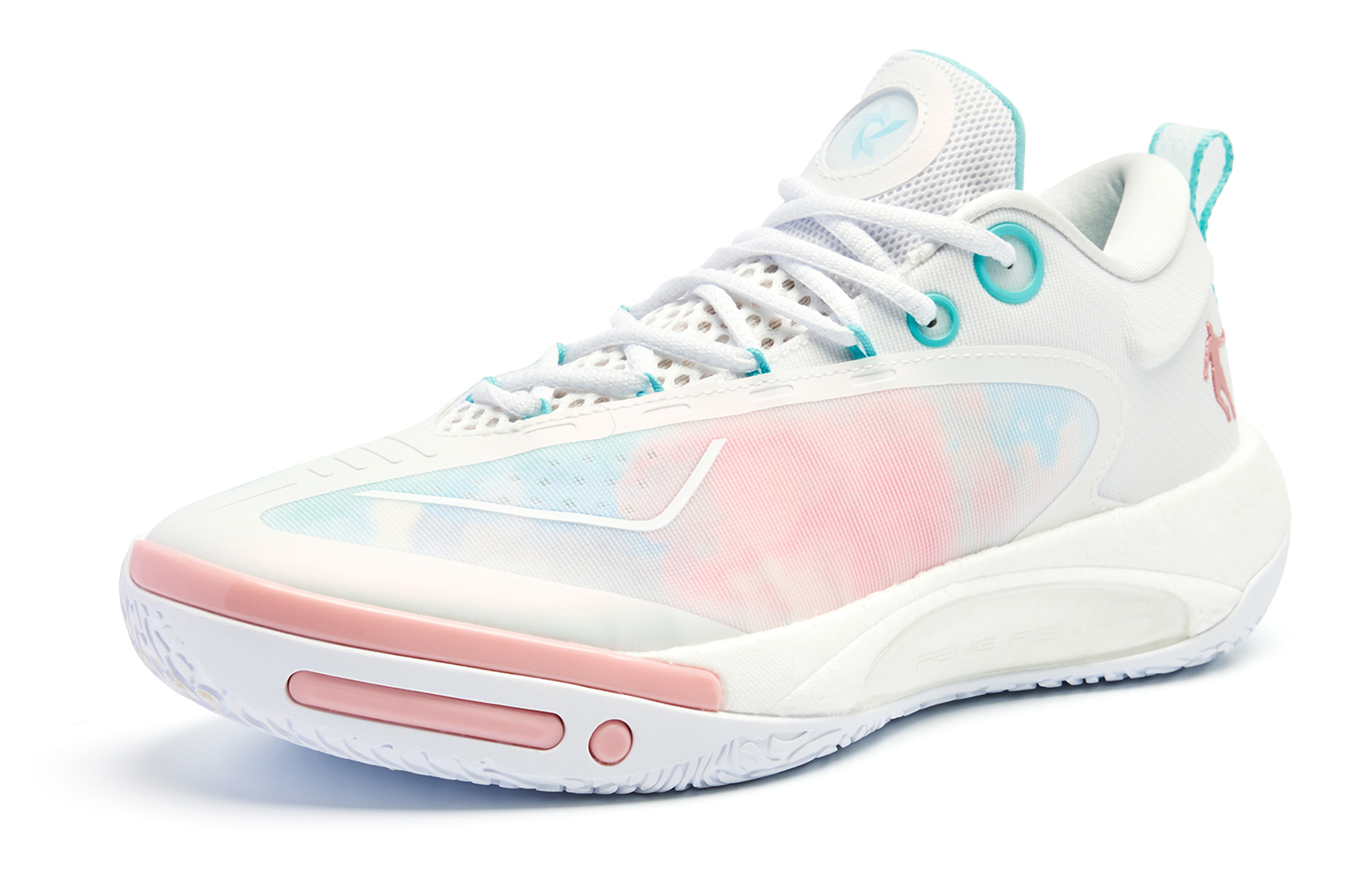 QIAODAN Wind Blade 4 PRO Low top Basketball Shoes Men’s White Pink
